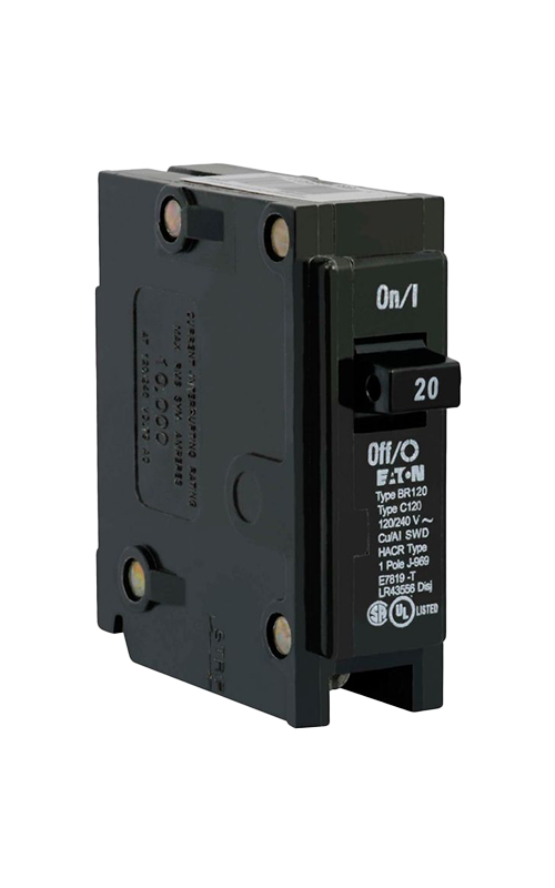 Circuit Breaker, BR, 1 Pole, 20 Amp