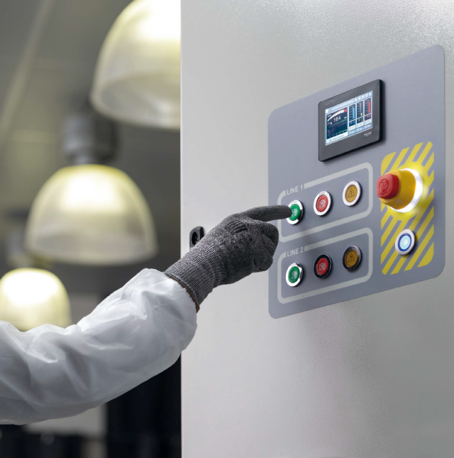 Schneider Electric Push Button in Use